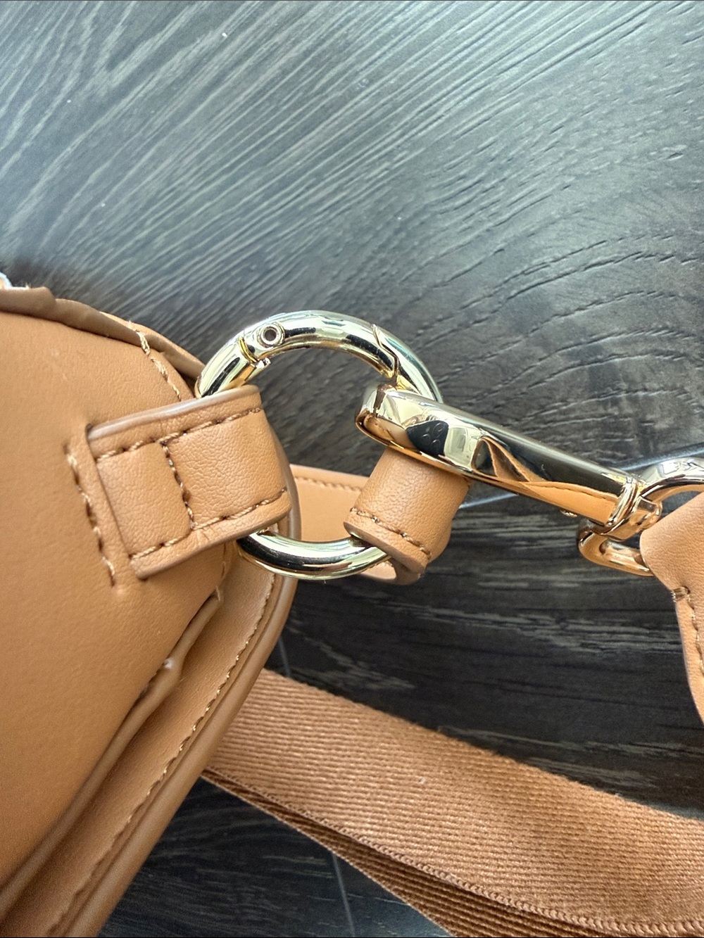 lululemon athletica Tan Leather-Look Crossbody Belt Bag with Coin Pouch - Picture 6 of 7